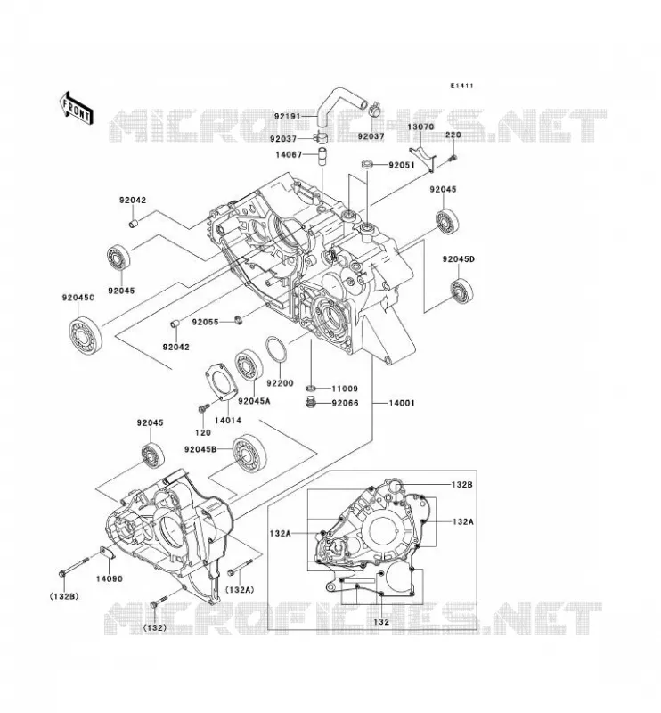 CRANKCASE(S) Kawasaki QUAD 400 1998 KVF400  KVF400-B1