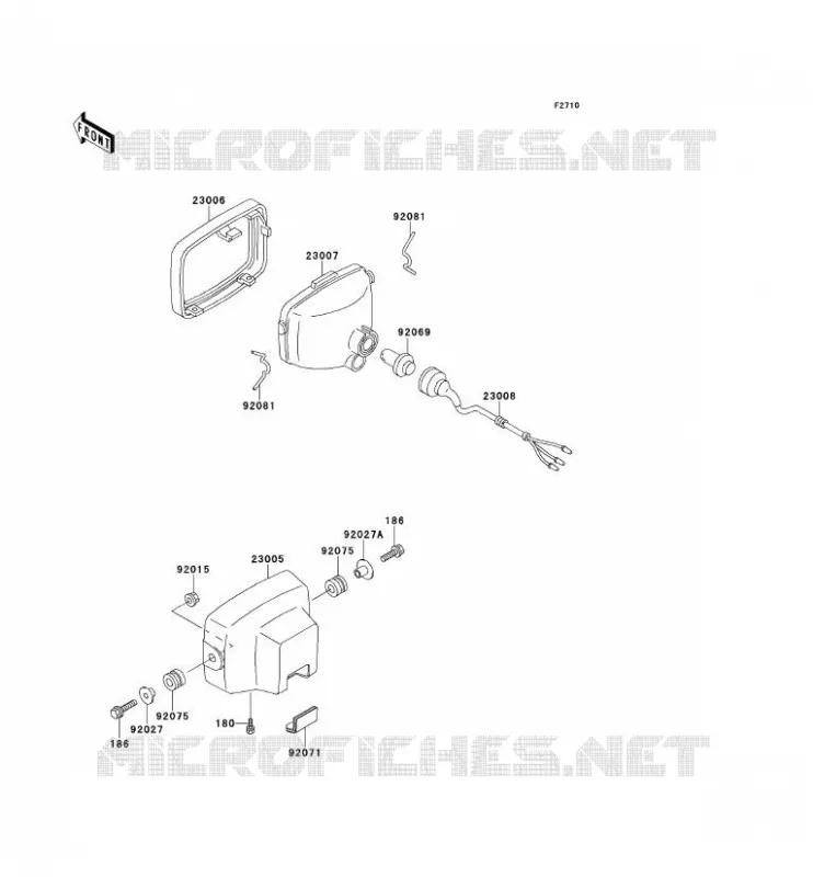 LENS(S) Kawasaki QUAD 400 1998 KVF400  KVF400-B1
