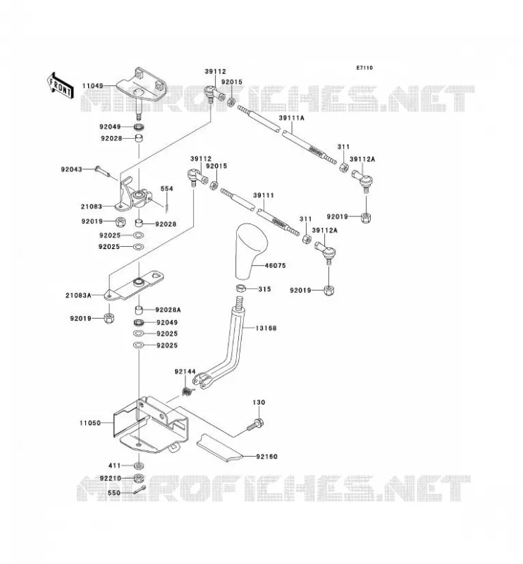 CONTROL Kawasaki QUAD 400 1998 KVF400  KVF400-B1