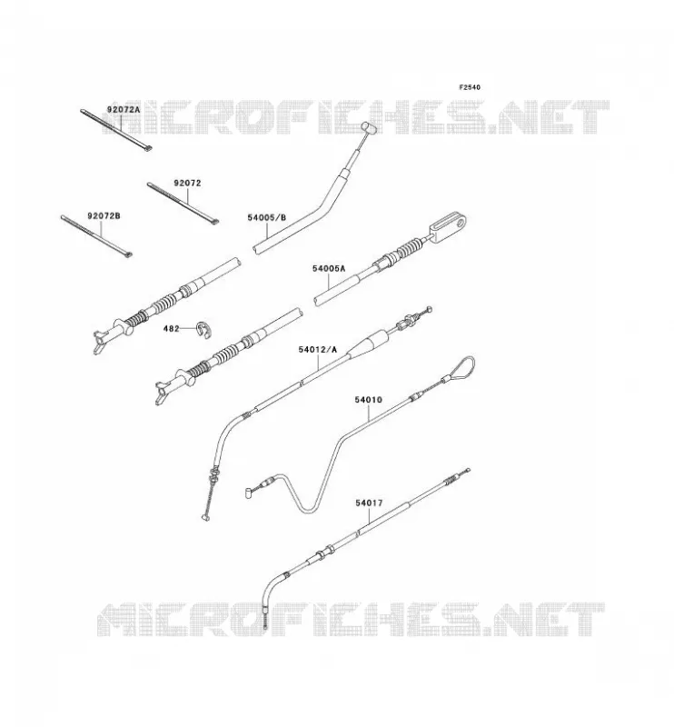 CABLES Kawasaki QUAD 400 1999 KVF400 4X4  KVF400-C1
