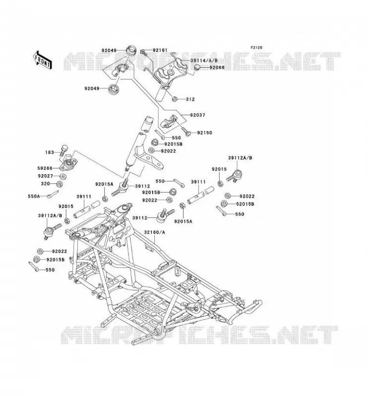 CHASSIS Kawasaki QUAD 400 1999 KVF400 4X4  KVF400-C1