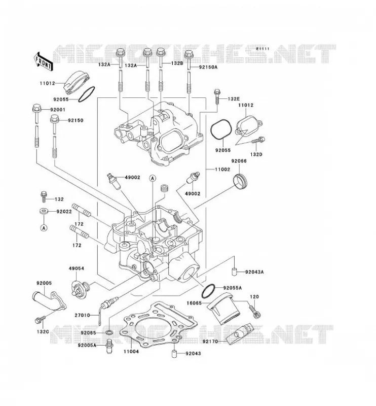 CYLINDER HEAD Kawasaki QUAD 400 2000 KVF400 4X4  KVF400-C2