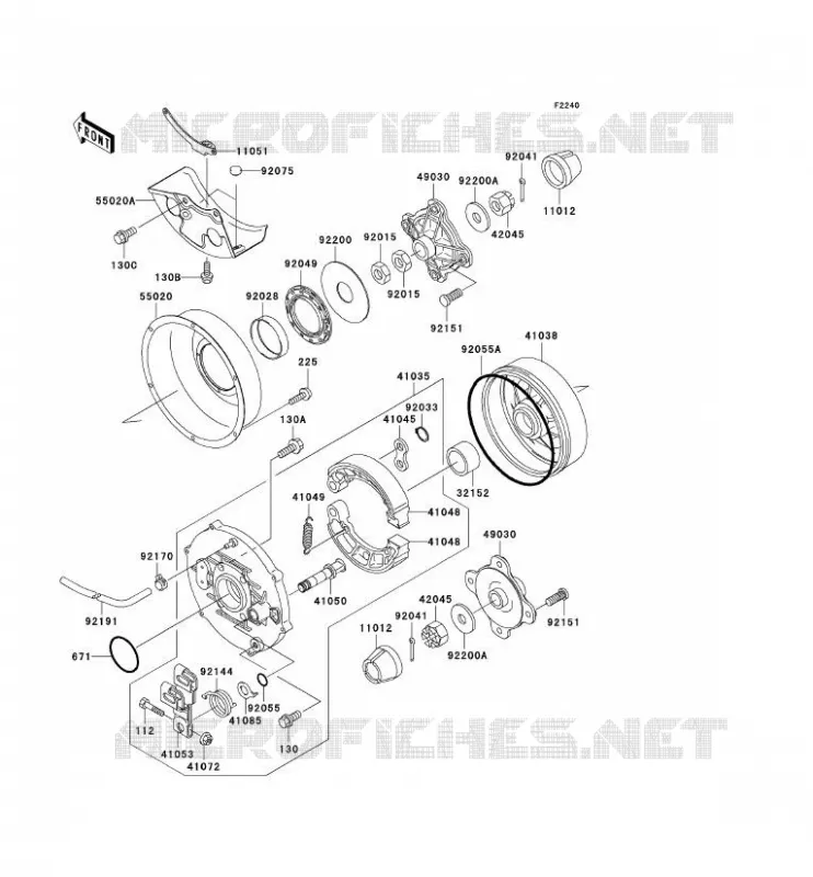 REAR HUB Kawasaki QUAD 400 2000 KVF400 4X4  KVF400-C2