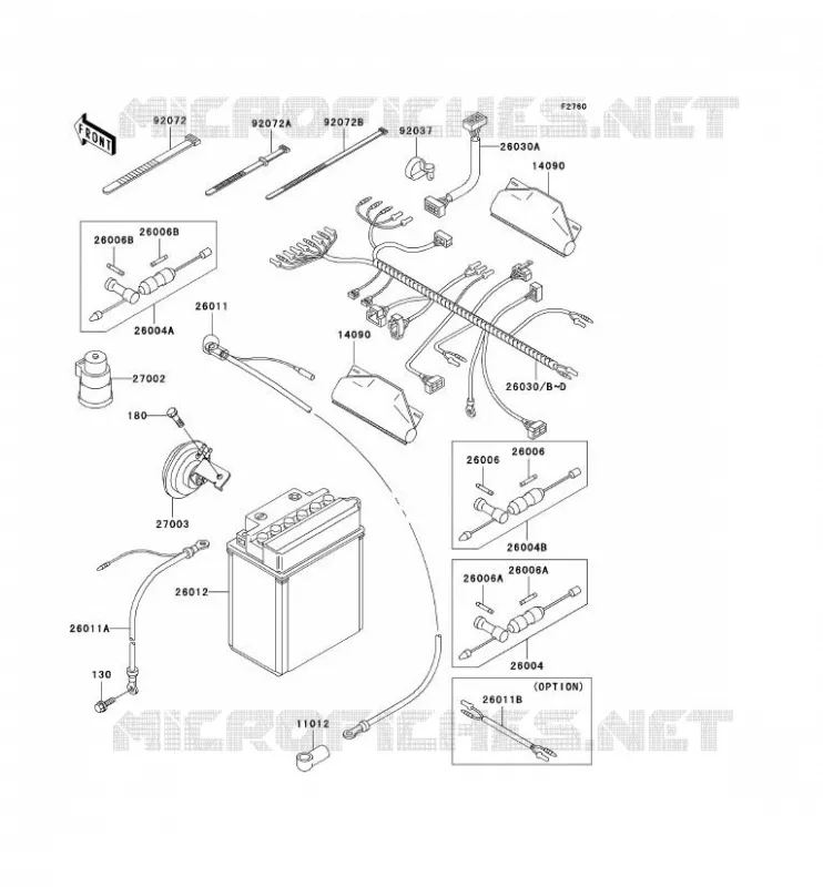 CHASSIS ELECTRICAL EQUIPMENT Kawasaki QUAD 400 2001 KVF400 4X4  KVF400-C3