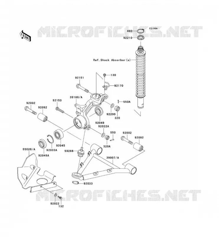 SUSPENSION Kawasaki QUAD 400 2001 KVF400 4X4  KVF400-C3