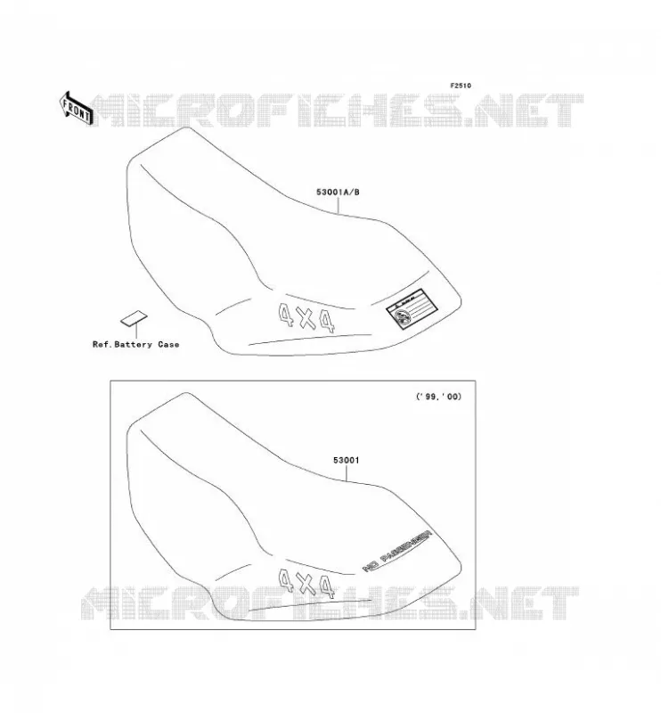 SEAT Kawasaki QUAD 400 2001 KVF400 4X4  KVF400-C3