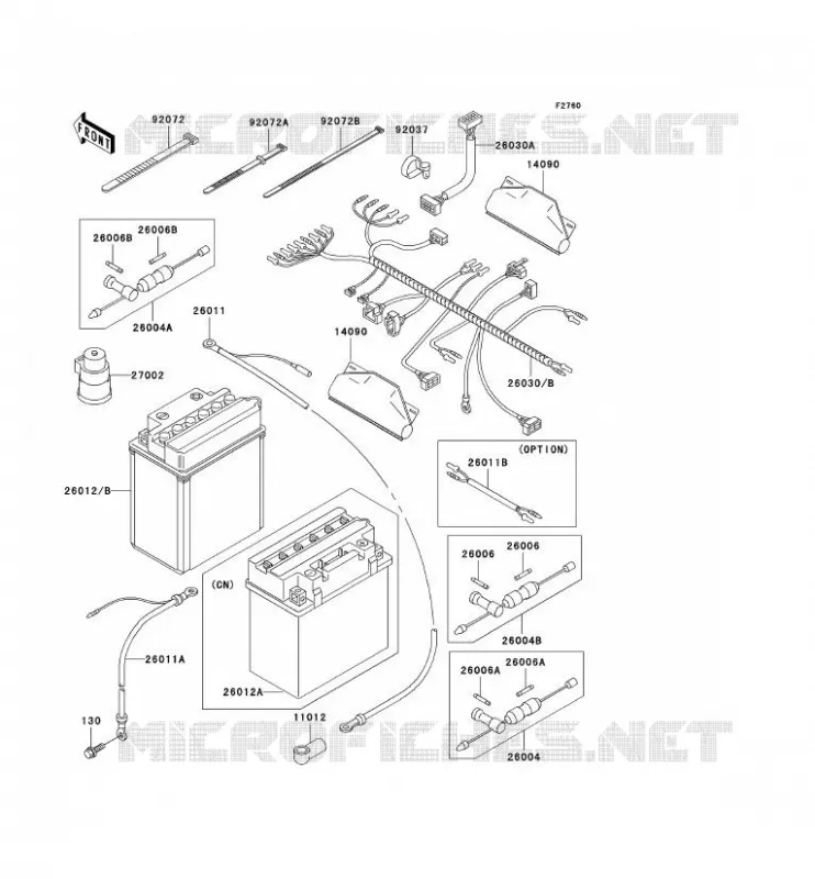 CHASSIS ELECTRICAL EQUIPMENT Kawasaki QUAD 400 2001 KVF400 4X4  KVF400-C3