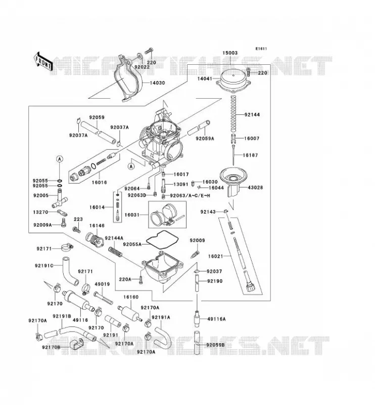 CARBURETOR Kawasaki QUAD 400 2002 KVF400 4X4  KVF400-C4