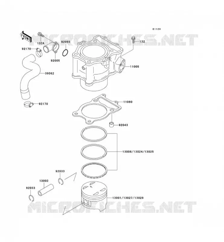 CYLINDER - PISTON  Kawasaki QUAD 400 2002 KVF400 4X4  KVF400-C4