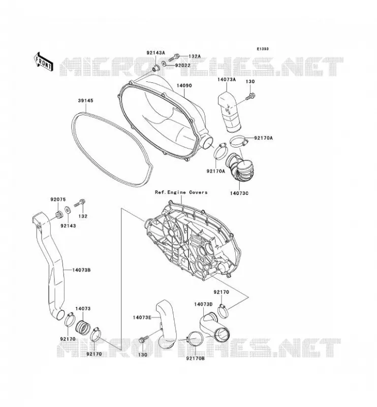 CONVERTER COVER Kawasaki QUAD 400 1999 KVF400  KVF400-D1