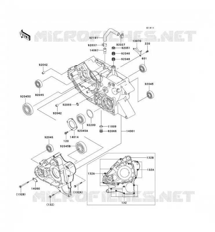 CRANKCASE(S) Kawasaki QUAD 400 1999 KVF400  KVF400-D1