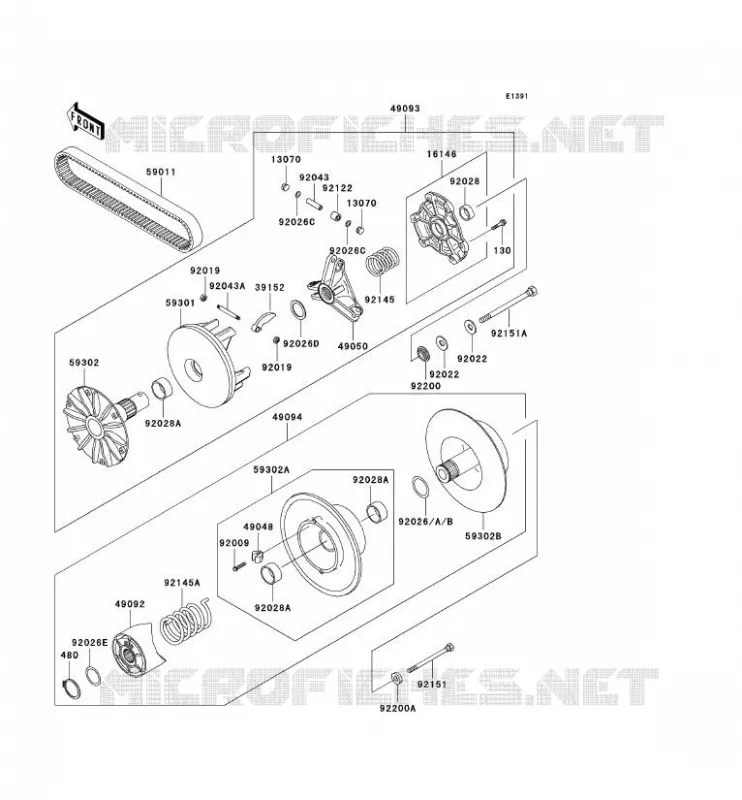 DRIVE CONVERTER Kawasaki QUAD 400 1999 KVF400  KVF400-D1