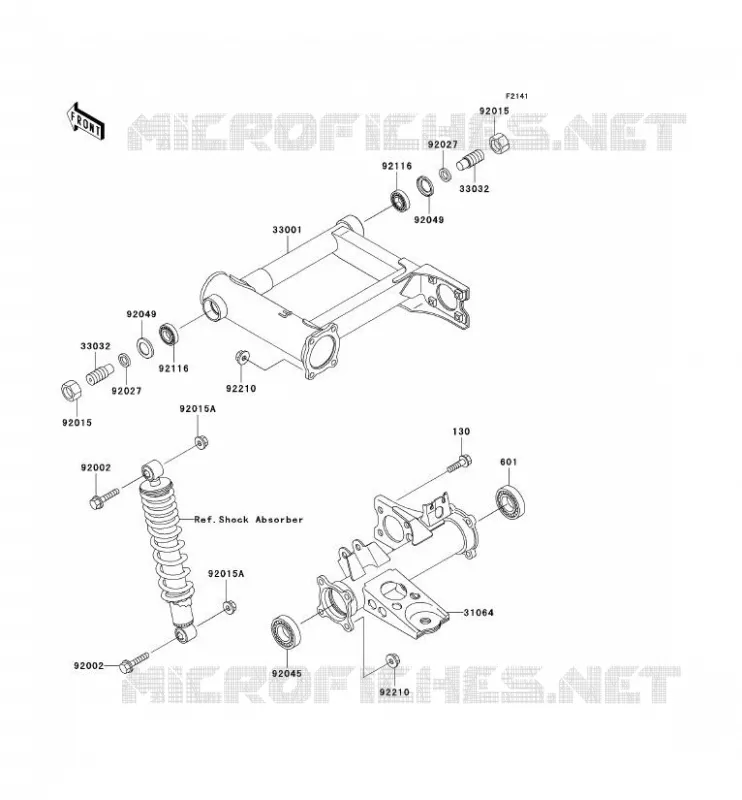 SWINGARM Kawasaki QUAD 400 1999 KVF400  KVF400-D1