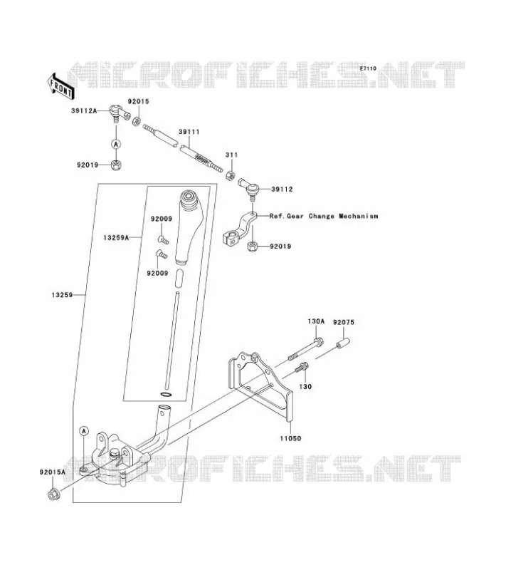 CONTROL Kawasaki QUAD 400 1999 KVF400  KVF400-D1