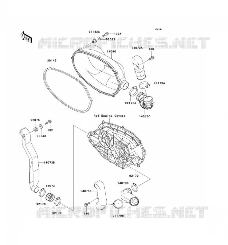 CONVERTER COVER Kawasaki QUAD 400 2000 KVF400  KVF400-D2
