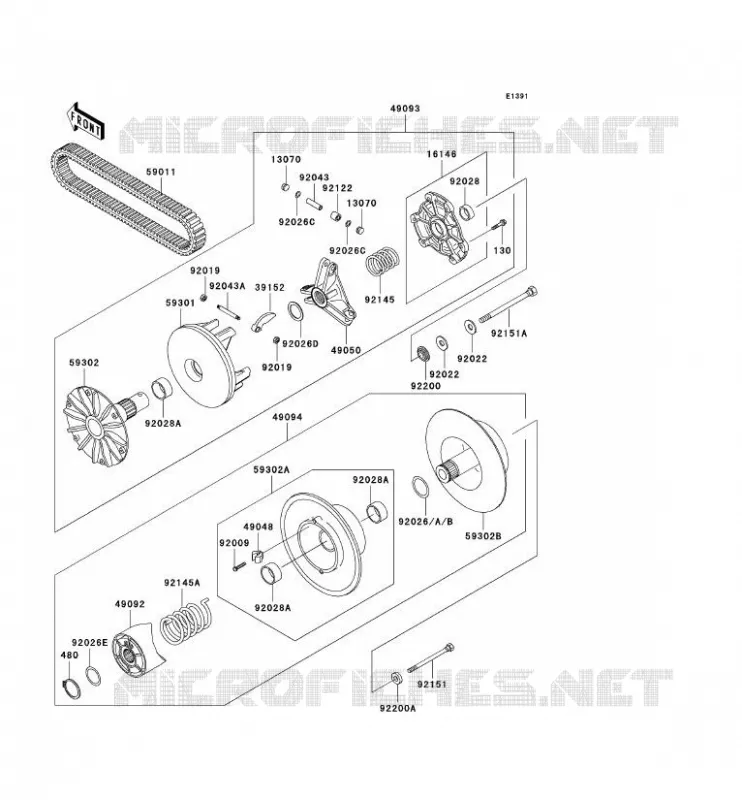 DRIVE CONVERTER Kawasaki QUAD 400 2000 KVF400  KVF400-D2