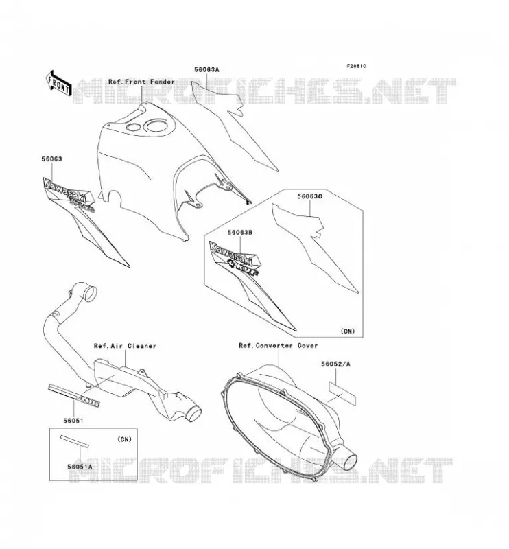 STICKER(RED) Kawasaki QUAD 400 2000 KVF400  KVF400-D2