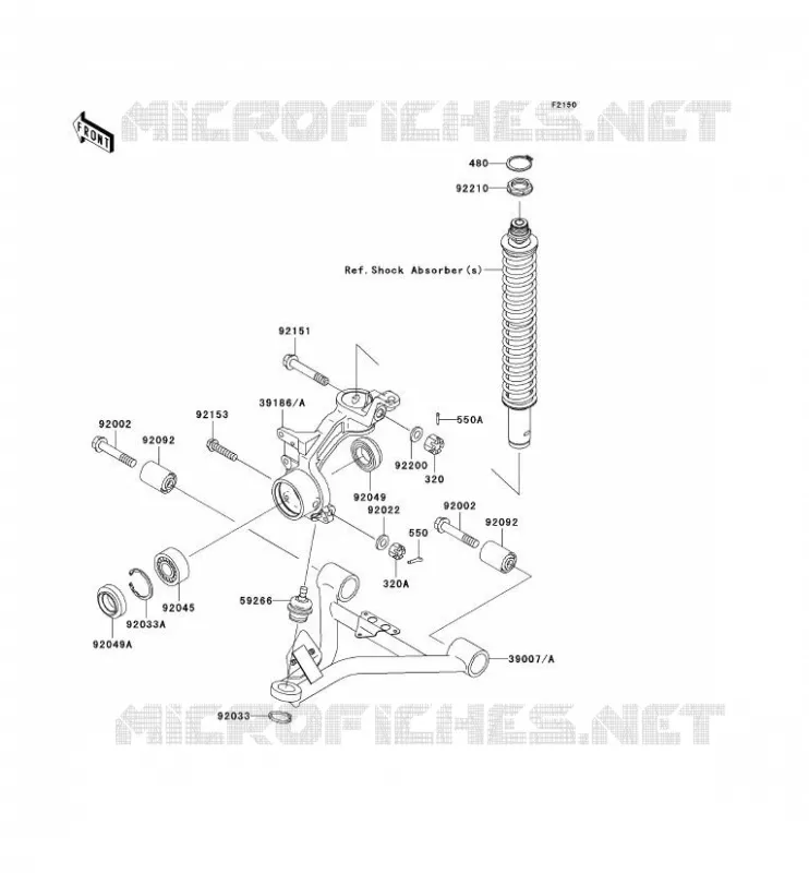 SUSPENSION Kawasaki QUAD 400 2000 KVF400  KVF400-D2