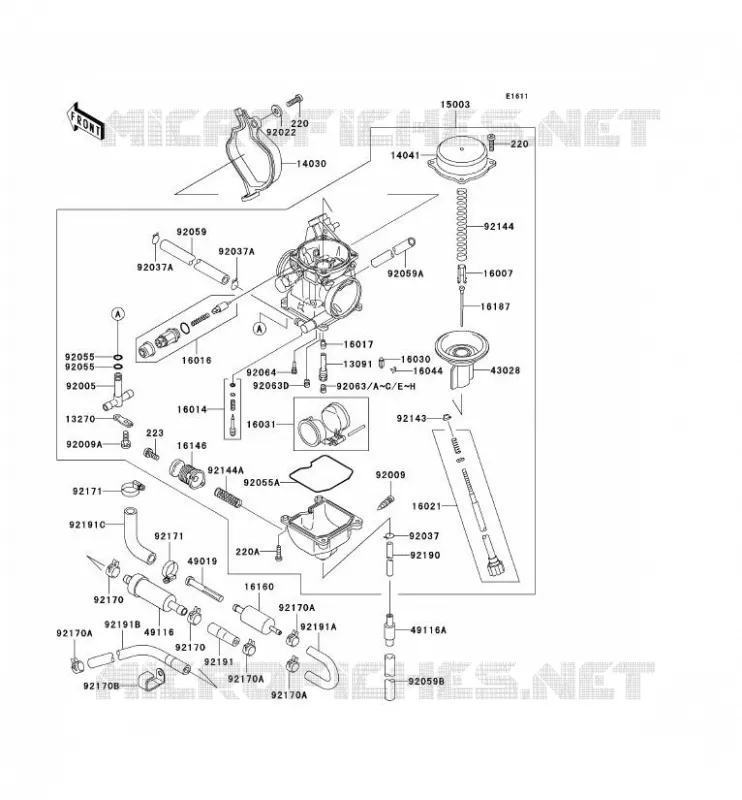 CARBURETOR Kawasaki QUAD 400 2000 KVF400  KVF400-D2