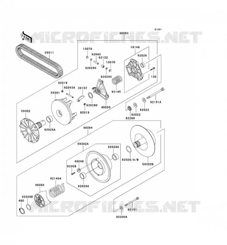 DRIVE CONVERTER Kawasaki QUAD 400 2001 KVF400  KVF400-D3
