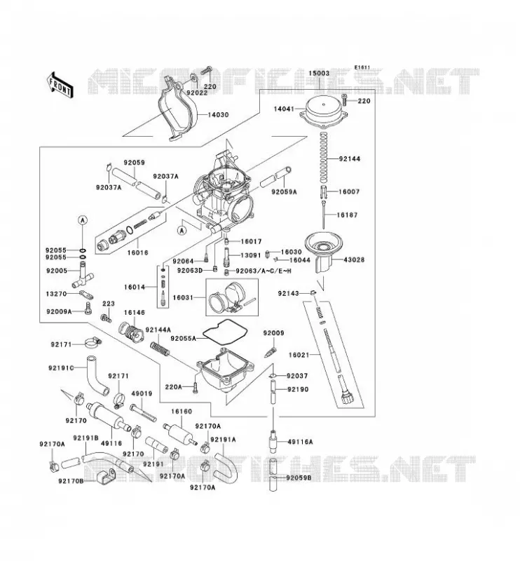 CARBURETOR Kawasaki QUAD 400 2002 KVF400  KVF400-D4