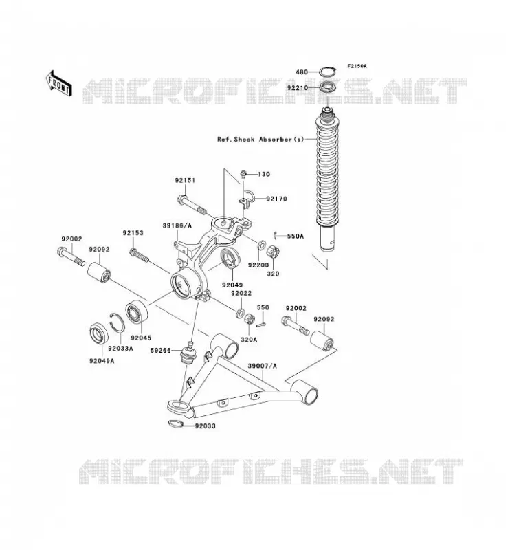 SUSPENSION Kawasaki QUAD 400 2002 KVF400  KVF400-D4