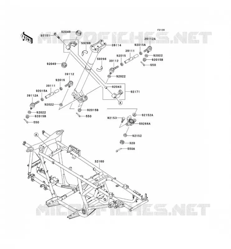 CHASSIS Kawasaki QUAD 650 2002 KVF650  KVF650-A1