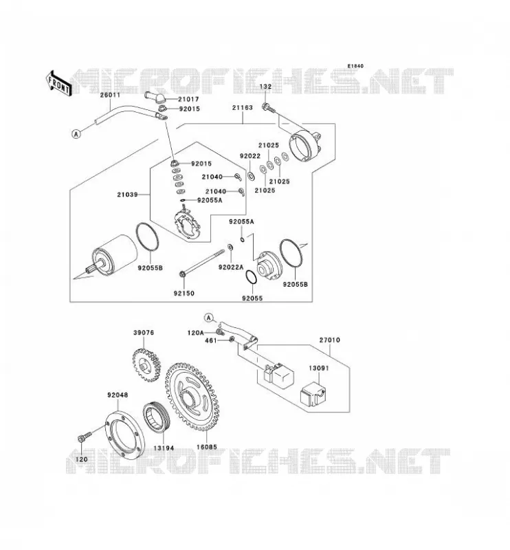 STARTER MOTOR Kawasaki QUAD 650 2002 KVF650  KVF650-A1