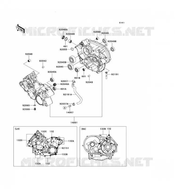 CRANKCASE(S) Kawasaki QUAD 650 2002 KVF650  KVF650-A1
