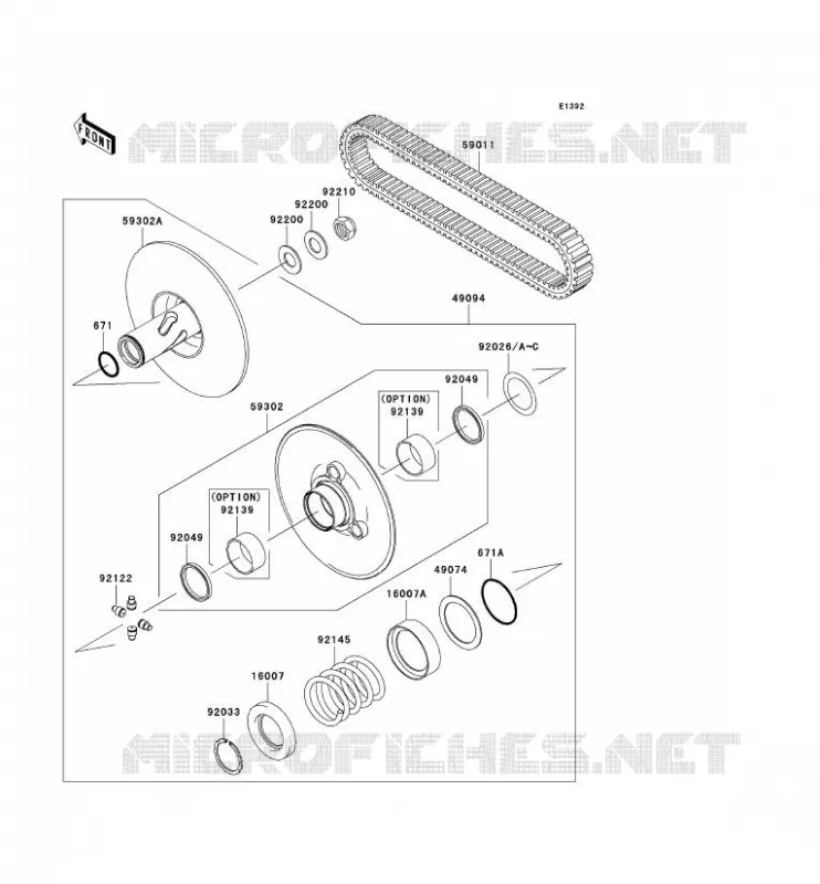 DRIVE CONVERTER Kawasaki QUAD 650 2002 KVF650  KVF650-B1