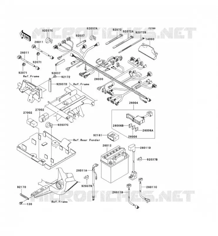 CHASSIS ELECTRICAL EQUIPMENT Kawasaki QUAD 650 2003 KVF650 4X4  KVF650-B2