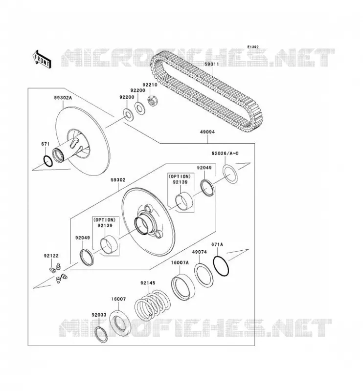 DRIVE CONVERTER(-VF650AE535560) Kawasaki QUAD 650 2003 KVF650 4X4  KVF650-B2