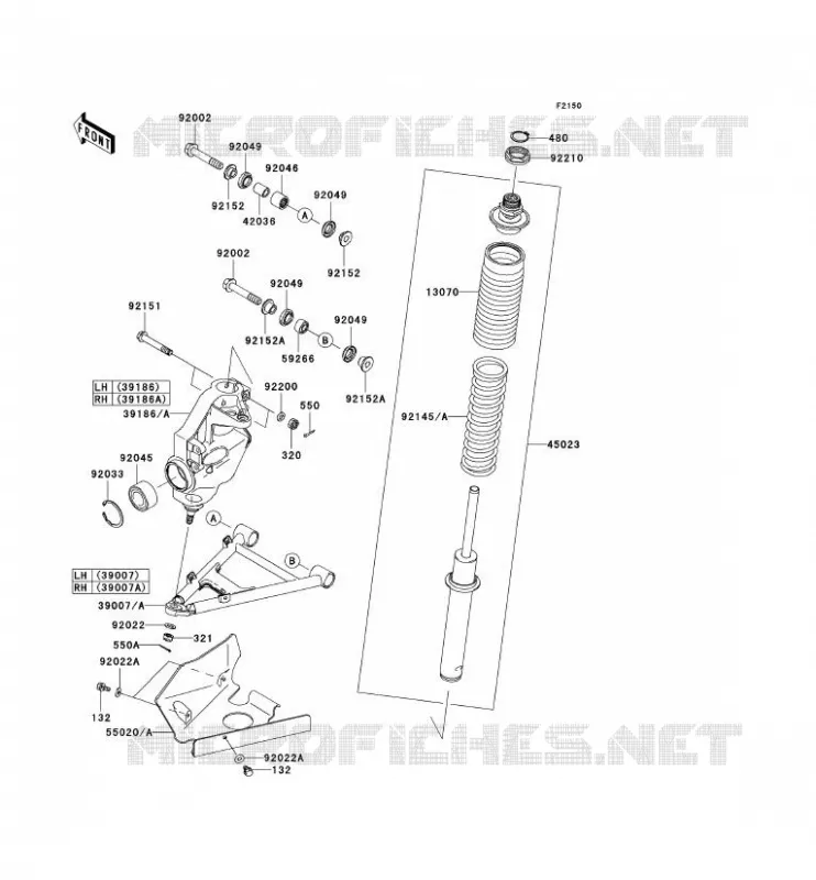 SUSPENSION Kawasaki QUAD 650 2003 KVF650 4X4  KVF650-B2