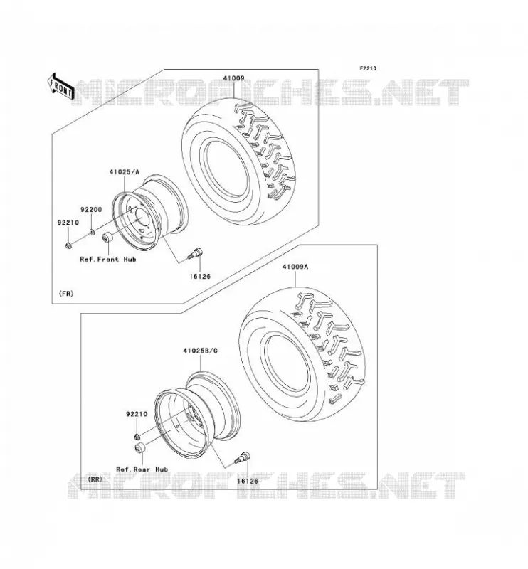 TIRES Kawasaki QUAD 650 2006 KVF650 4X4  KVF650D6F