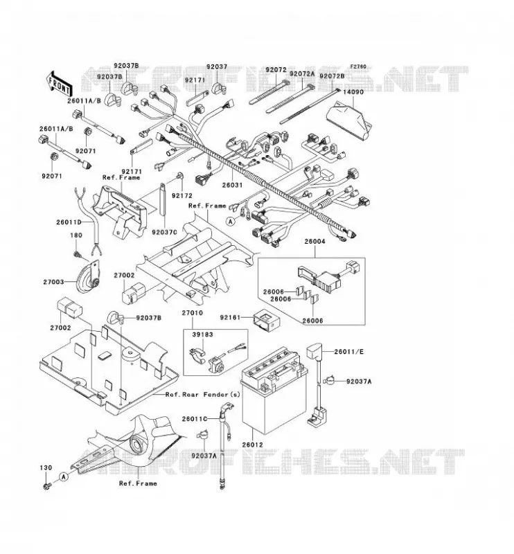 CHASSIS ELECTRICAL EQUIPMENT Kawasaki QUAD 650 2006 KVF650 4X4  KVF650D6F