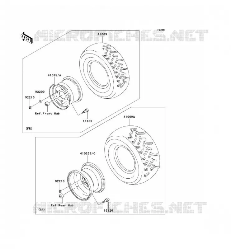 TIRES Kawasaki QUAD 650 2006 KVF650 4X4  KVF650D6F