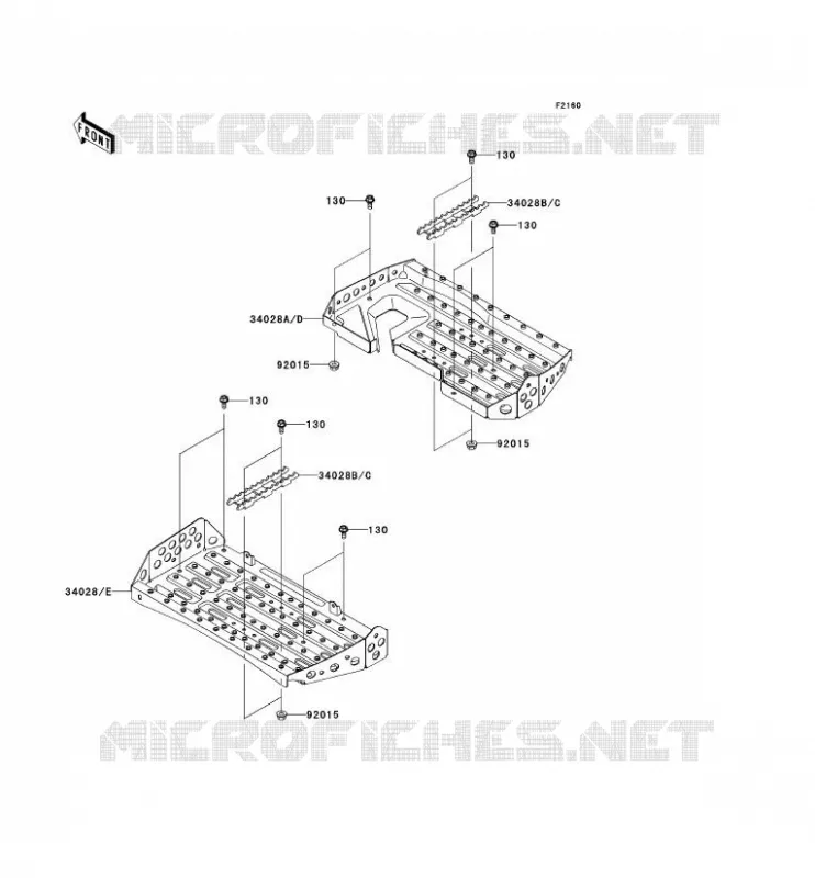 FOOTREST Kawasaki QUAD 650 2006 KVF650 4X4  KVF650D6F