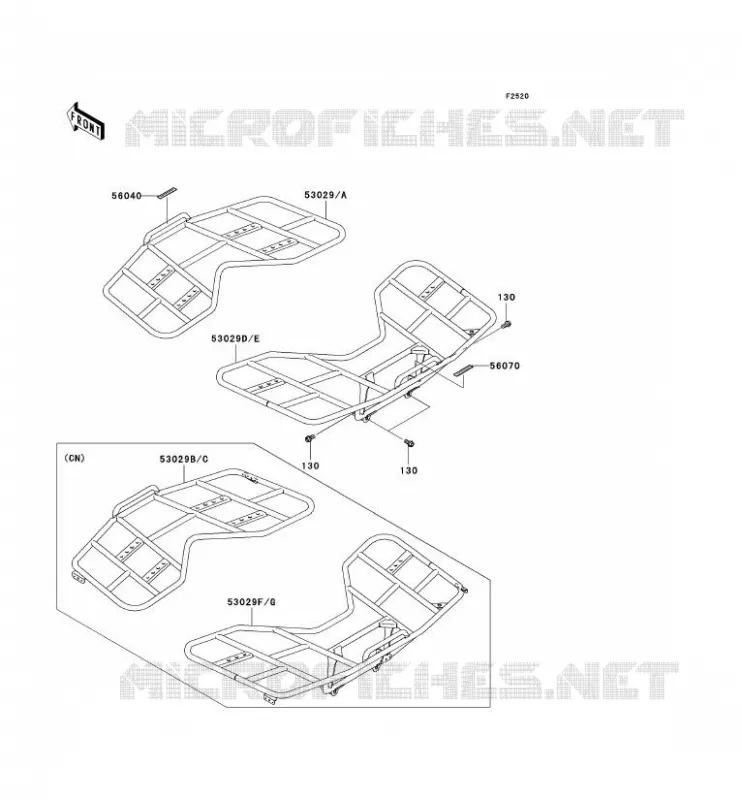 LUGGAGE (S) Kawasaki QUAD 650 2006 KVF650 4X4  KVF650D6F