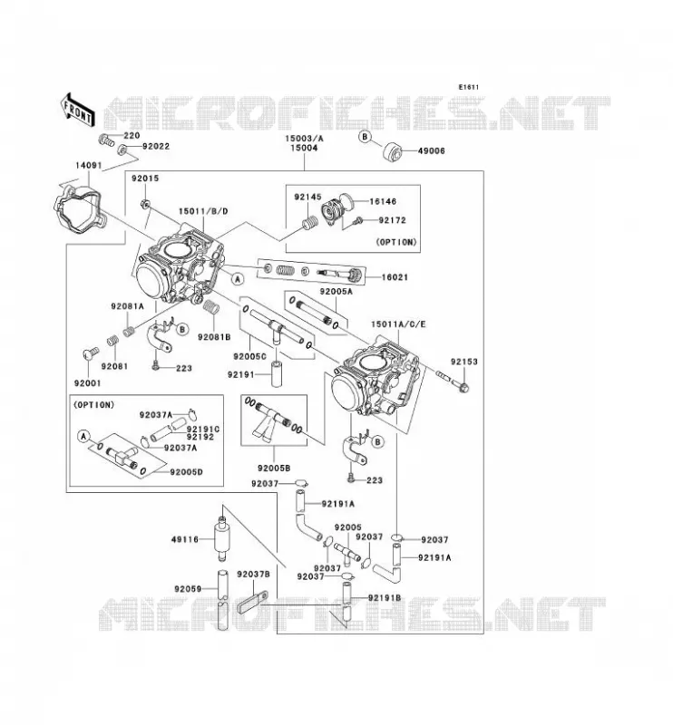 CARBURETOR Kawasaki QUAD 650 2007 KVF650 4X4  KVF650D7F