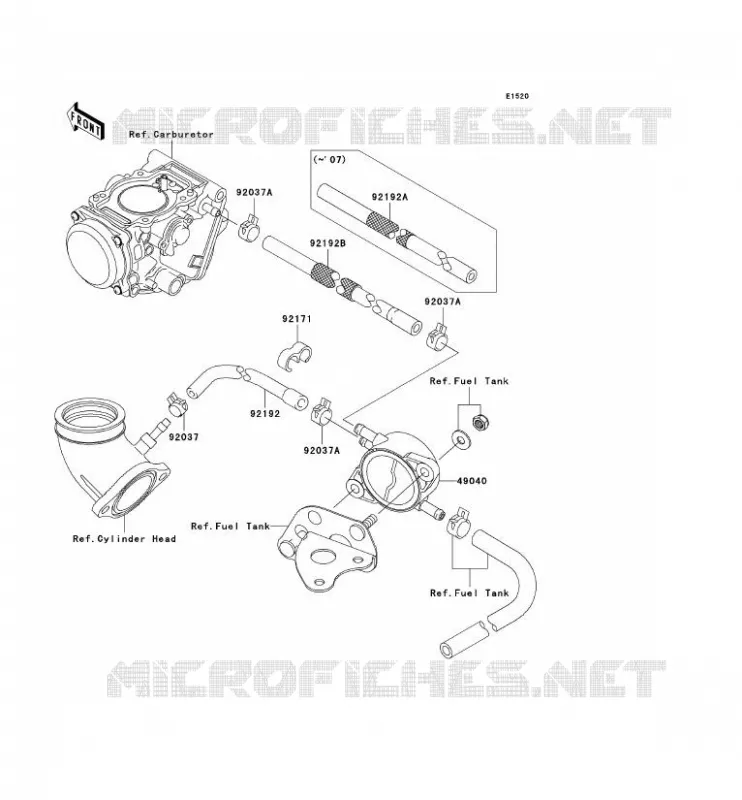 FUEL PUMP Kawasaki QUAD 650 2007 KVF650 4X4  KVF650D7F