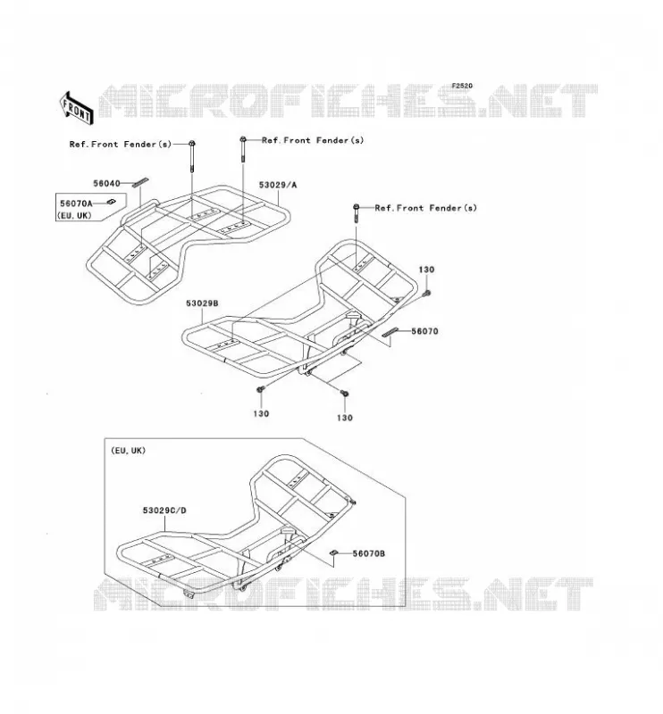 LUGGAGE (S) Kawasaki QUAD 650 2007 KVF650 4X4  KVF650D7F