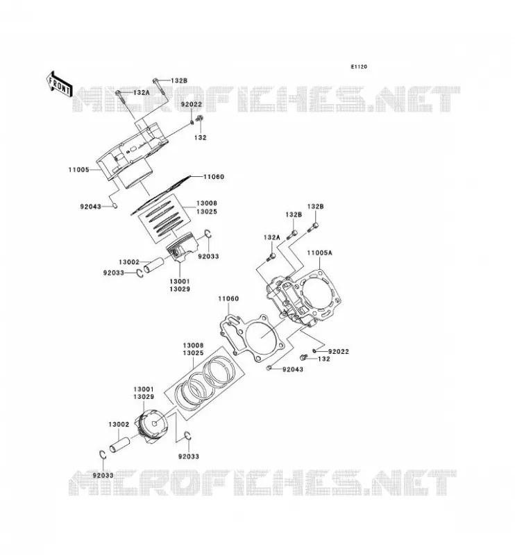 CYLINDER - PISTON  Kawasaki QUAD 650 2007 KVF650 4X4  KVF650D7F