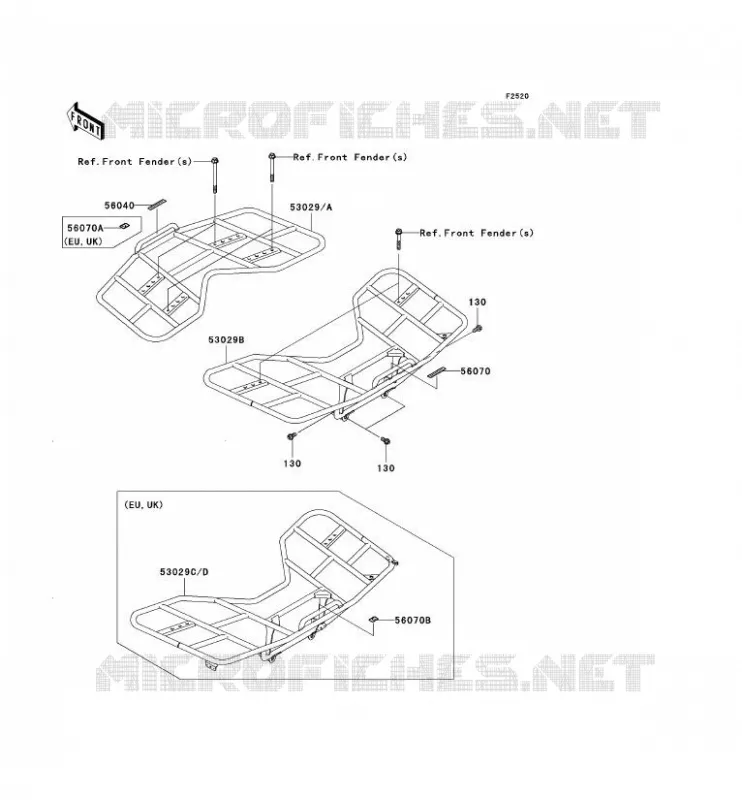 LUGGAGE (S) Kawasaki QUAD 650 2008 KVF650 4X4  KVF650D8F