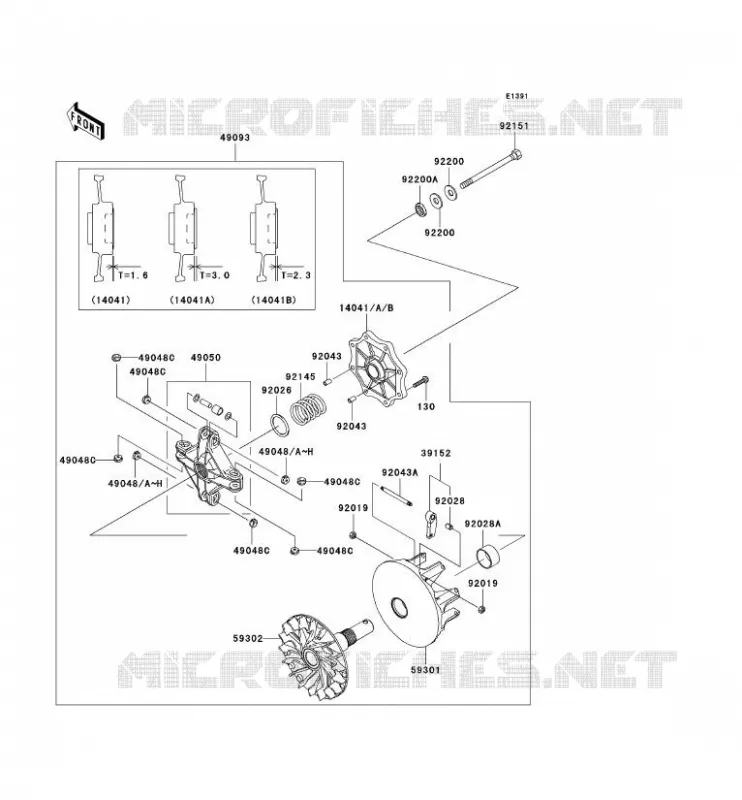 DRIVE CONVERTER Kawasaki QUAD 650 2008 KVF650 4X4  KVF650D8F