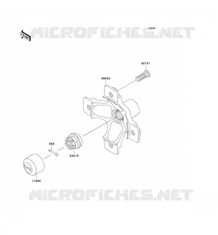 REAR HUB Kawasaki QUAD 650 2008 KVF650 4X4  KVF650D8F