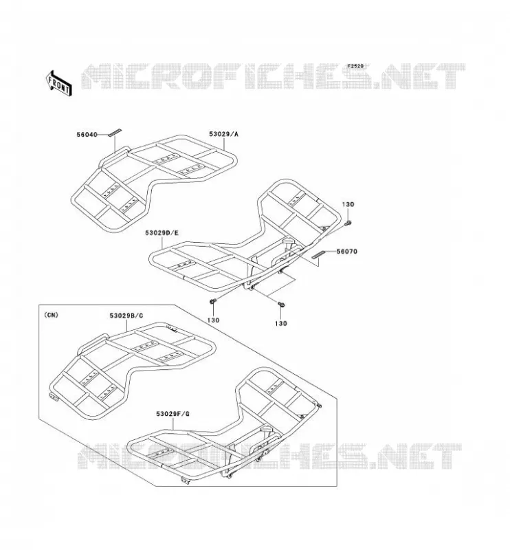 LUGGAGE (S) Kawasaki QUAD 650 2009 KVF650 4X4  KVF650D9F