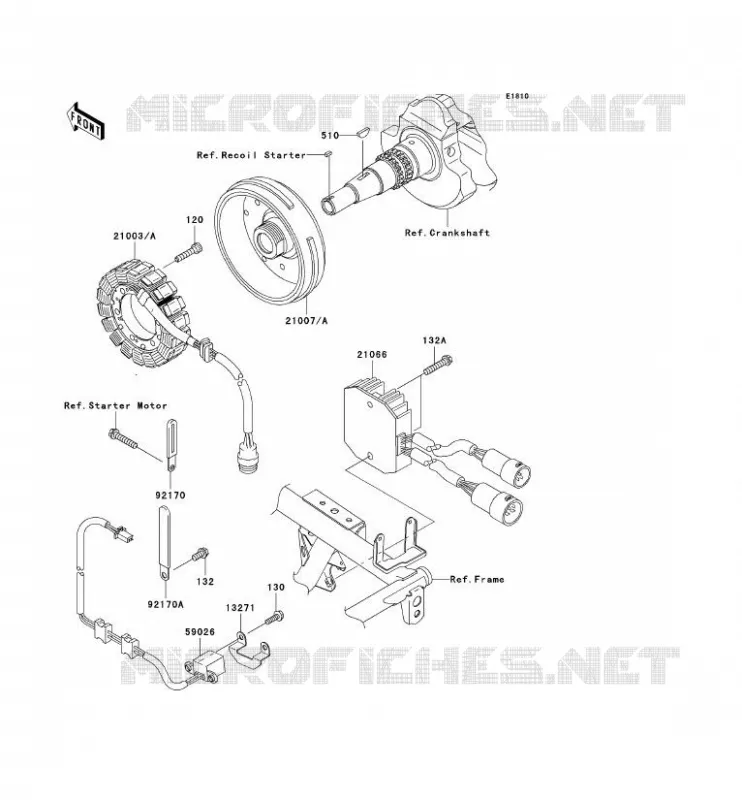 GENERATOR Kawasaki QUAD 650 2010 KVF650 4X4  KVF650DAF