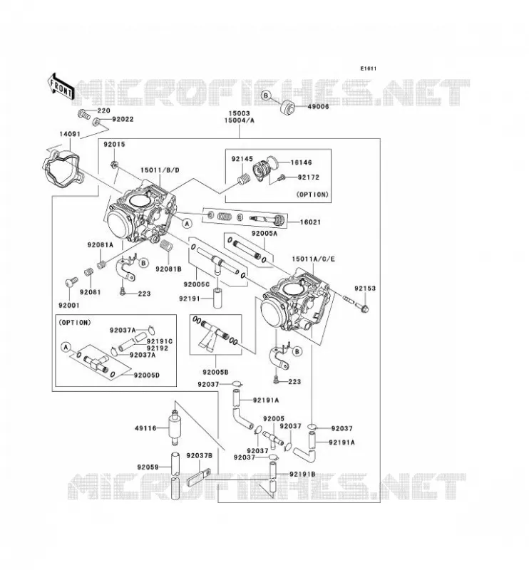 CARBURETOR(US) Kawasaki QUAD 650 2010 KVF650 4X4  KVF650DAF