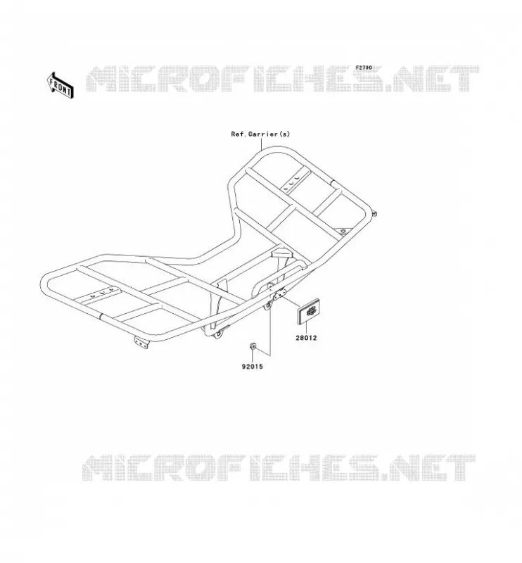 REFLECTOR(EU,UK) Kawasaki QUAD 650 2011 KVF650 4X4  KVF650DBF