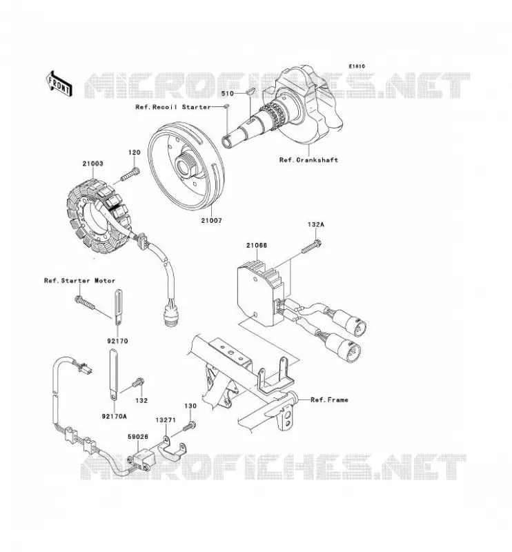 GENERATOR Kawasaki QUAD 650 2011 KVF650 4X4  KVF650DBF